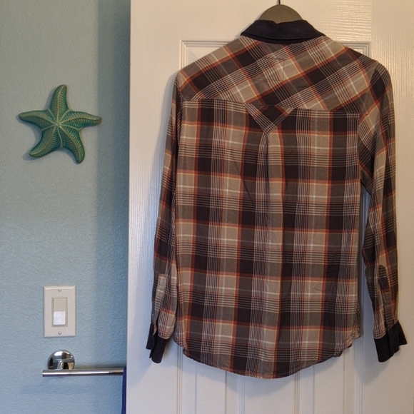Rails plaid silk button down S - Picture 2 of 5